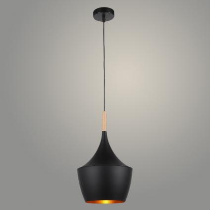 Подвес HD78562/1HQ BK+GD черный/золото 1х60W E27 d230 h1000